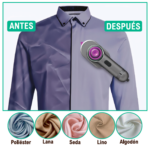 Ferro de vapor vertical e horizontal