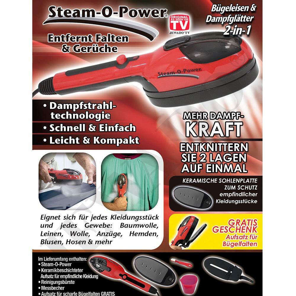 Prancha de mão a vapor que elimina maus odores e bacterias.