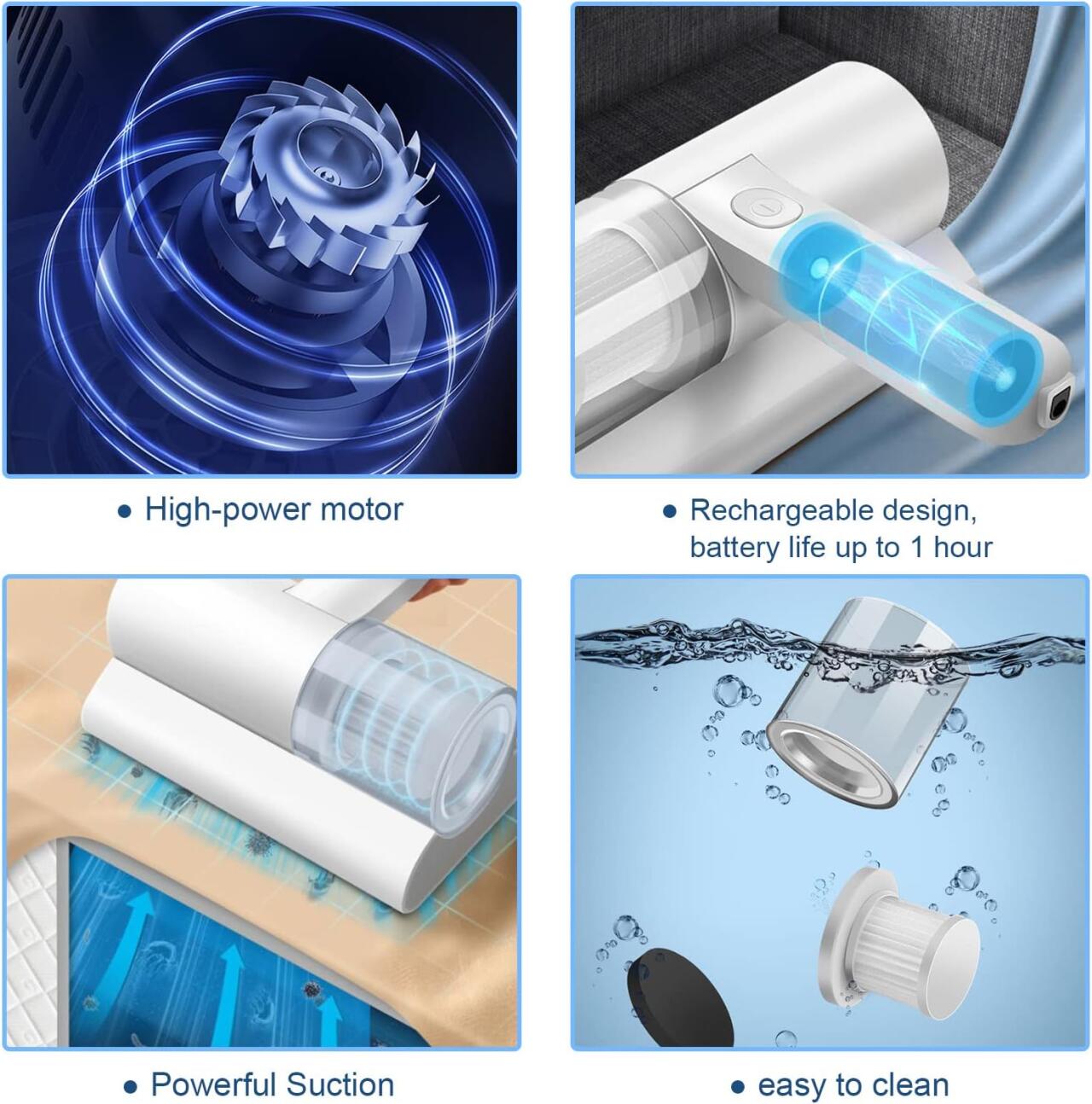 Aspirador de Ácaros 2 em 1