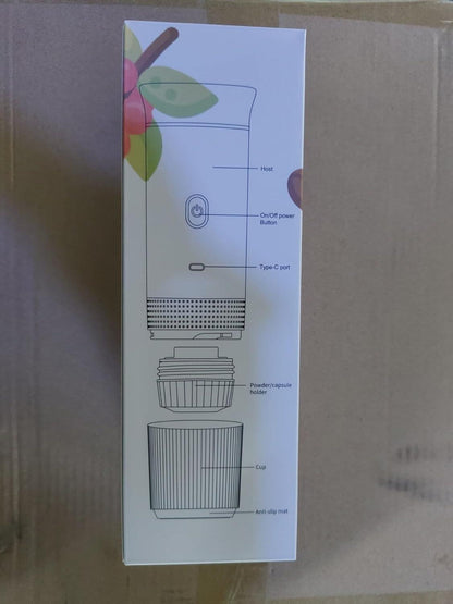 Cafeteira Portátil 3 em 1 – Máquina de Café Espresso Compacta e Recarregavel para Cápsulas