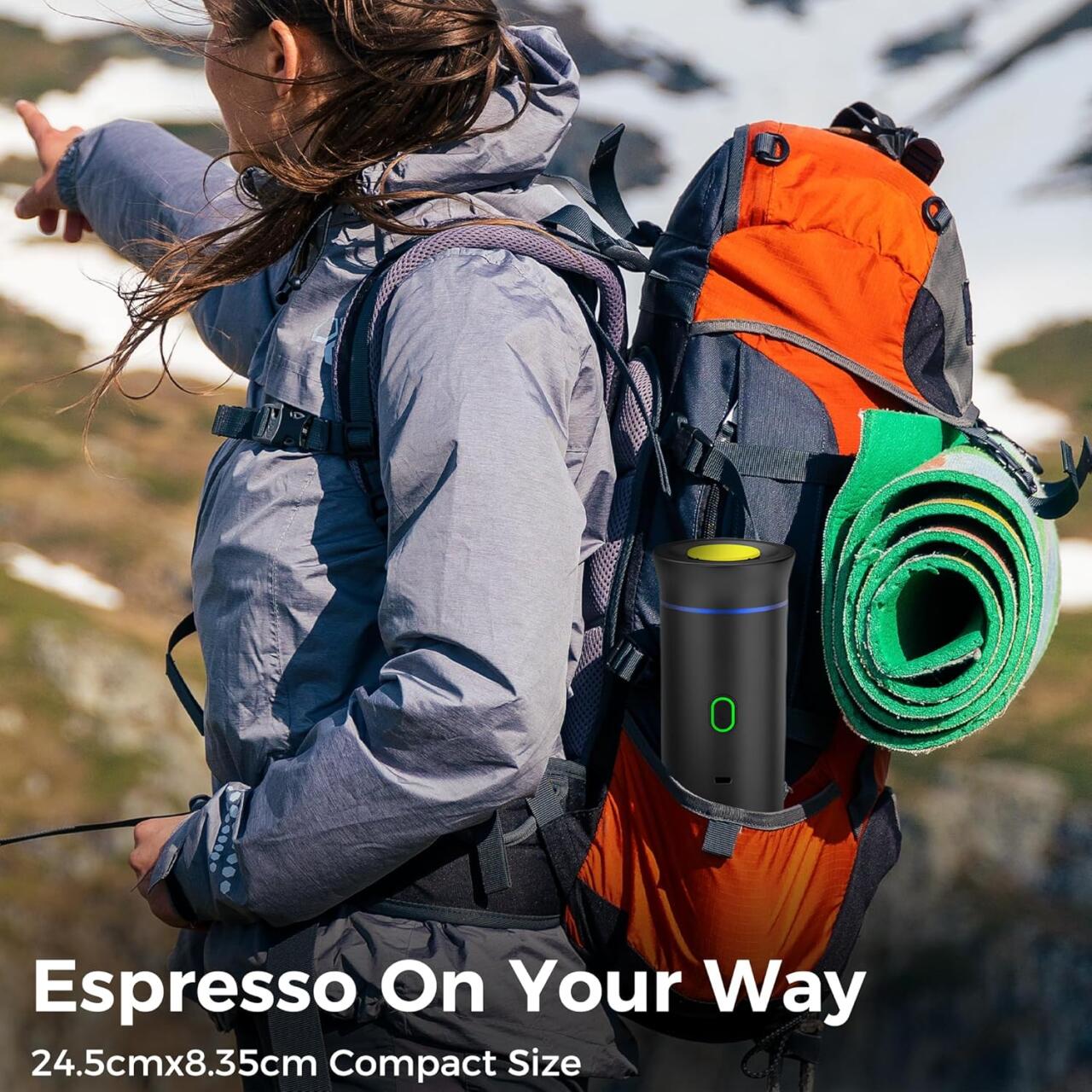 Cafeteira Portátil 3 em 1 – Máquina de Café Espresso Compacta e Recarregavel para Cápsulas