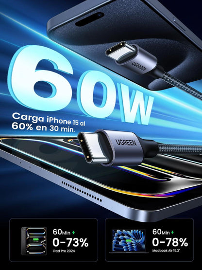 Cabo USB C a USB C 60W